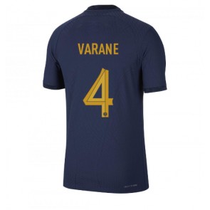 Frankrig Raphael Varane #4 Hjemmebanetrøje VM 2022 Kort ærmer
